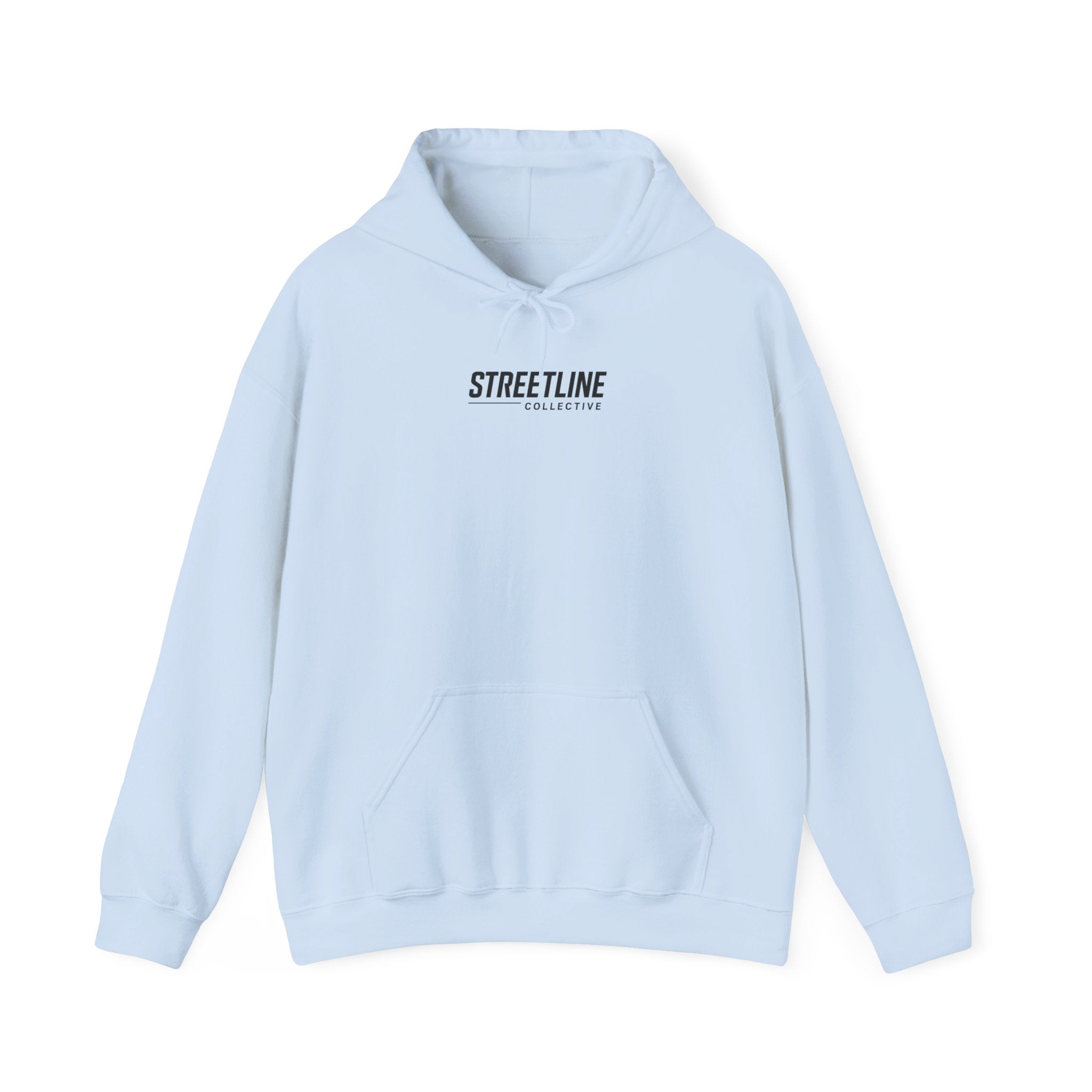 Streetline Minimal Logo Hoodie — Clean White Pullover