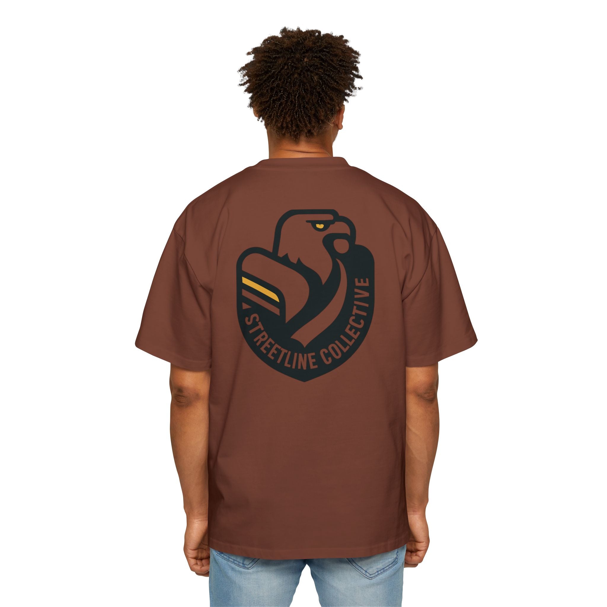 Streetline Collective Eagle Graphic Tee — Oversized Men's Casual T‑Shirt