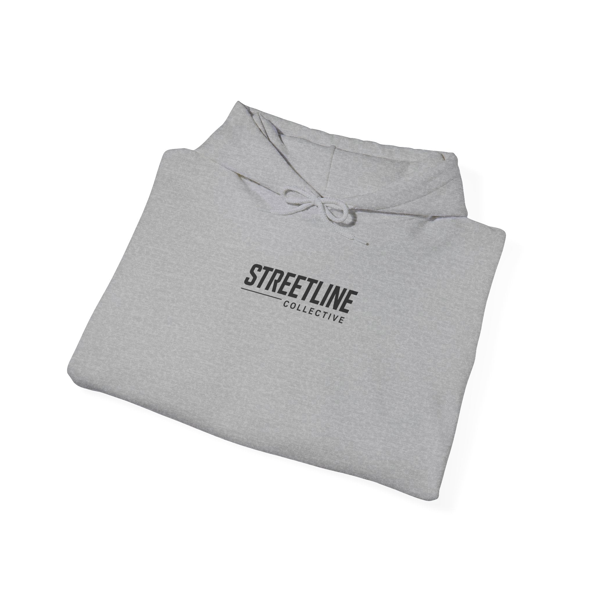 Streetline Minimal Logo Hoodie — Clean White Pullover