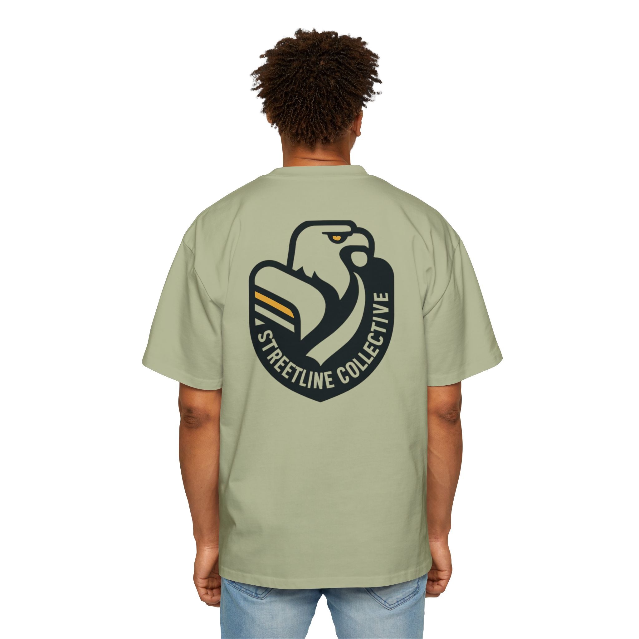Streetline Collective Eagle Graphic Tee — Oversized Men's Casual T‑Shirt