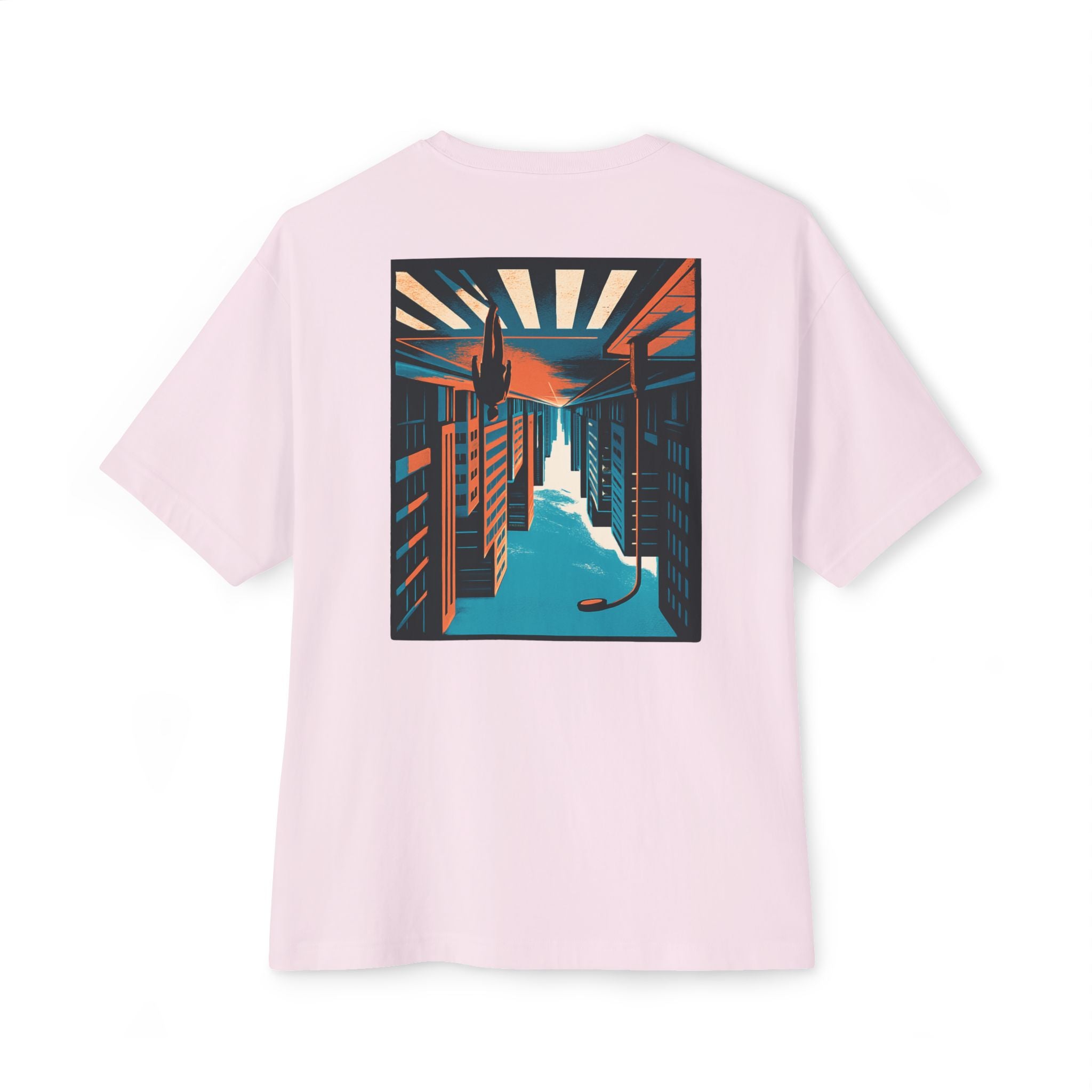 Boxy Tee — Retro Sunset Alley Graphic T-Shirt ("Streetline")