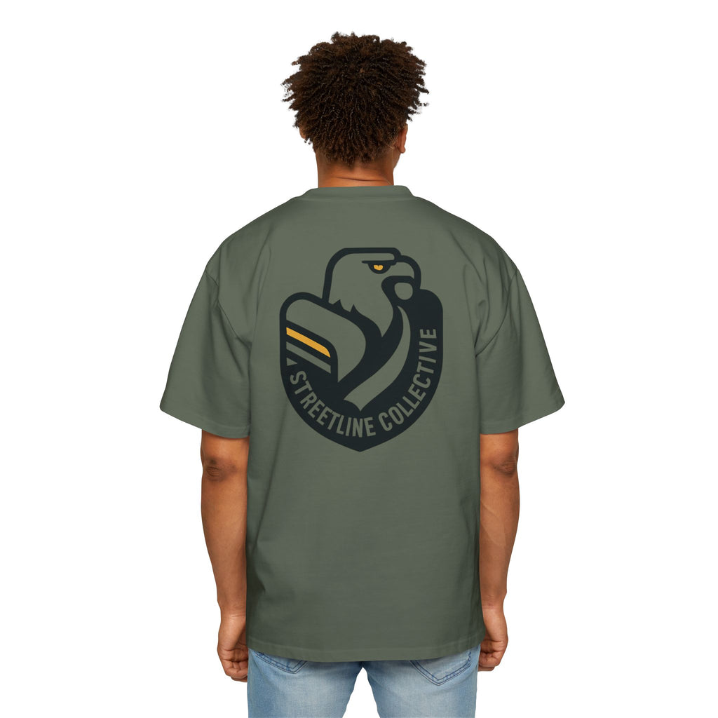 Streetline Collective Eagle Graphic Tee — Oversized Men's Casual T‑Shirt