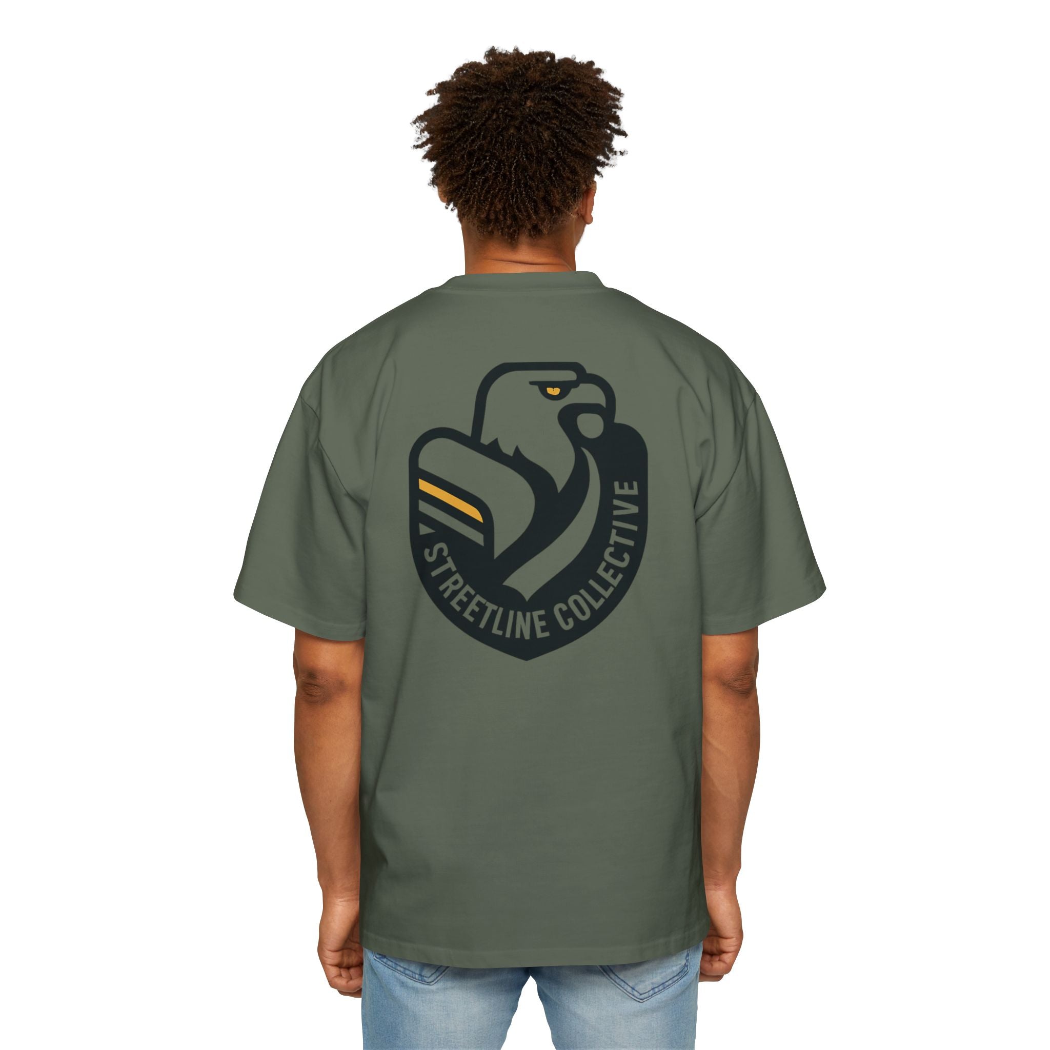 Streetline Collective Eagle Graphic Tee — Oversized Men's Casual T‑Shirt
