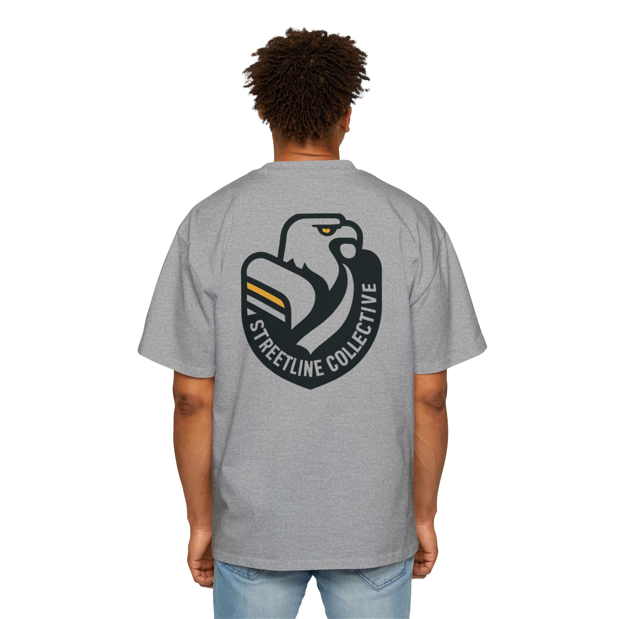 Streetline Collective Eagle Graphic Tee — Oversized Men's Casual T‑Shirt