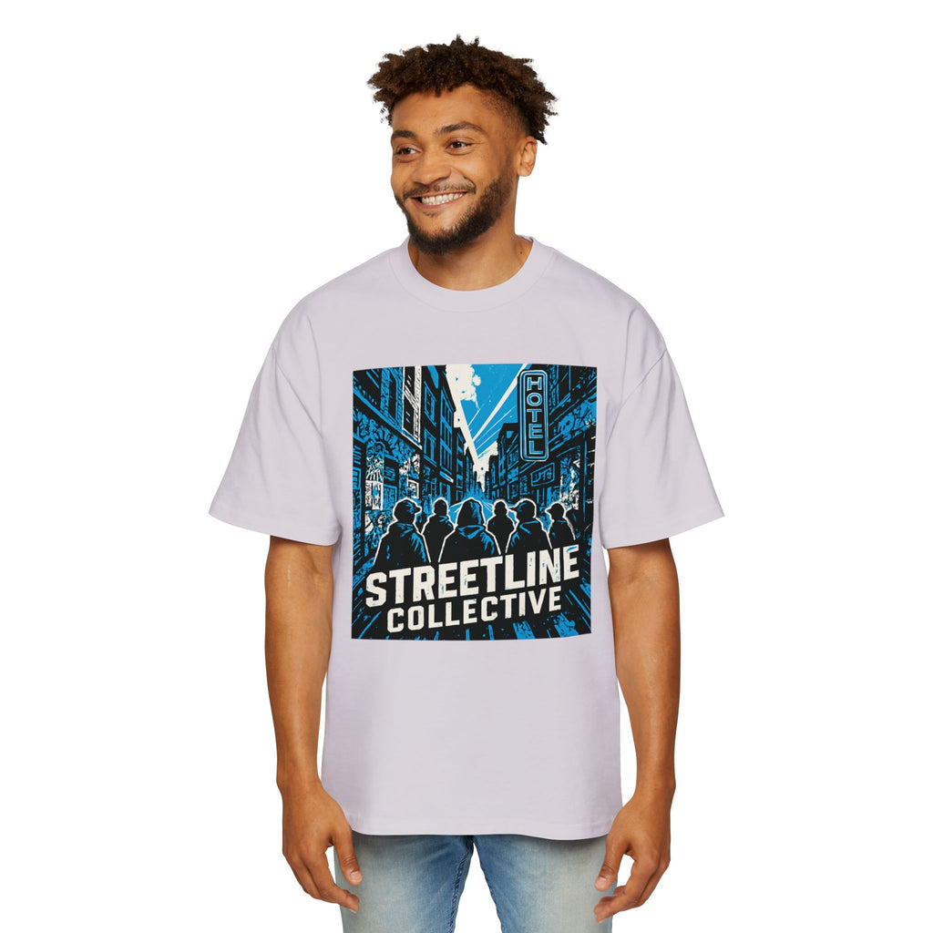 Streetline Collective Graphic Tee — Urban Cityscape Men’s Oversized T‑Shirt