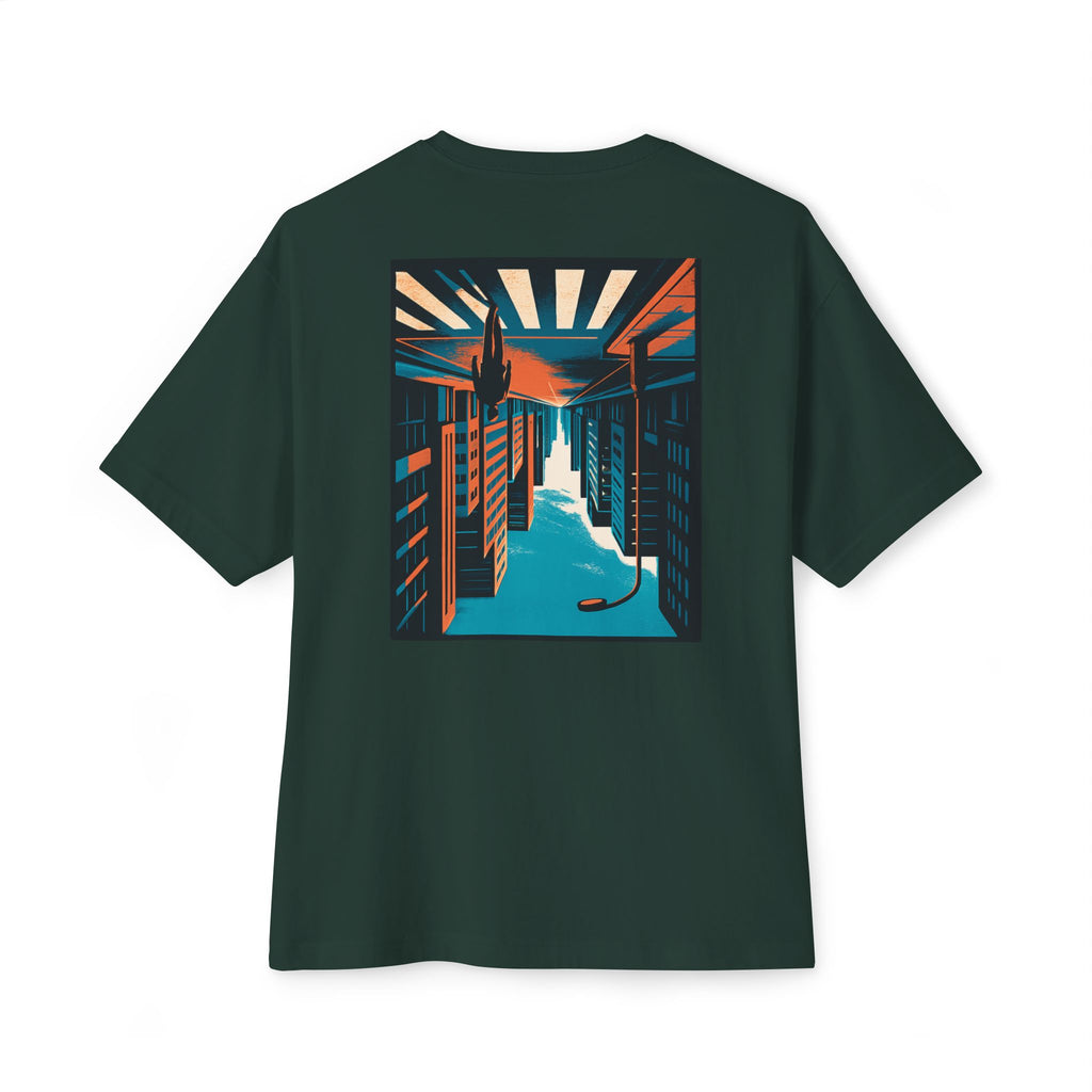 Boxy Tee — Retro Sunset Alley Graphic T-Shirt ("Streetline")