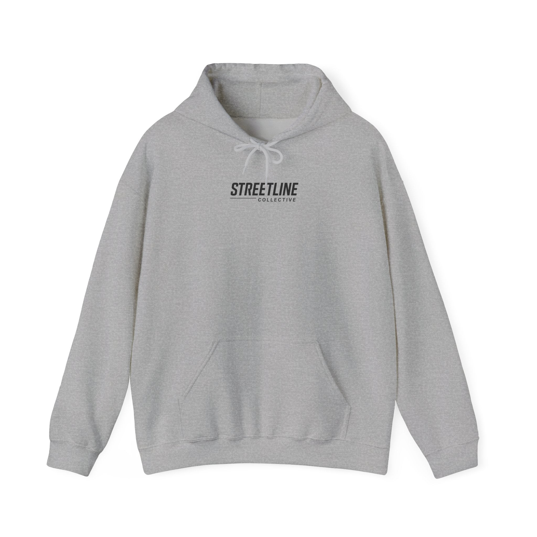 Streetline Minimal Logo Hoodie — Clean White Pullover