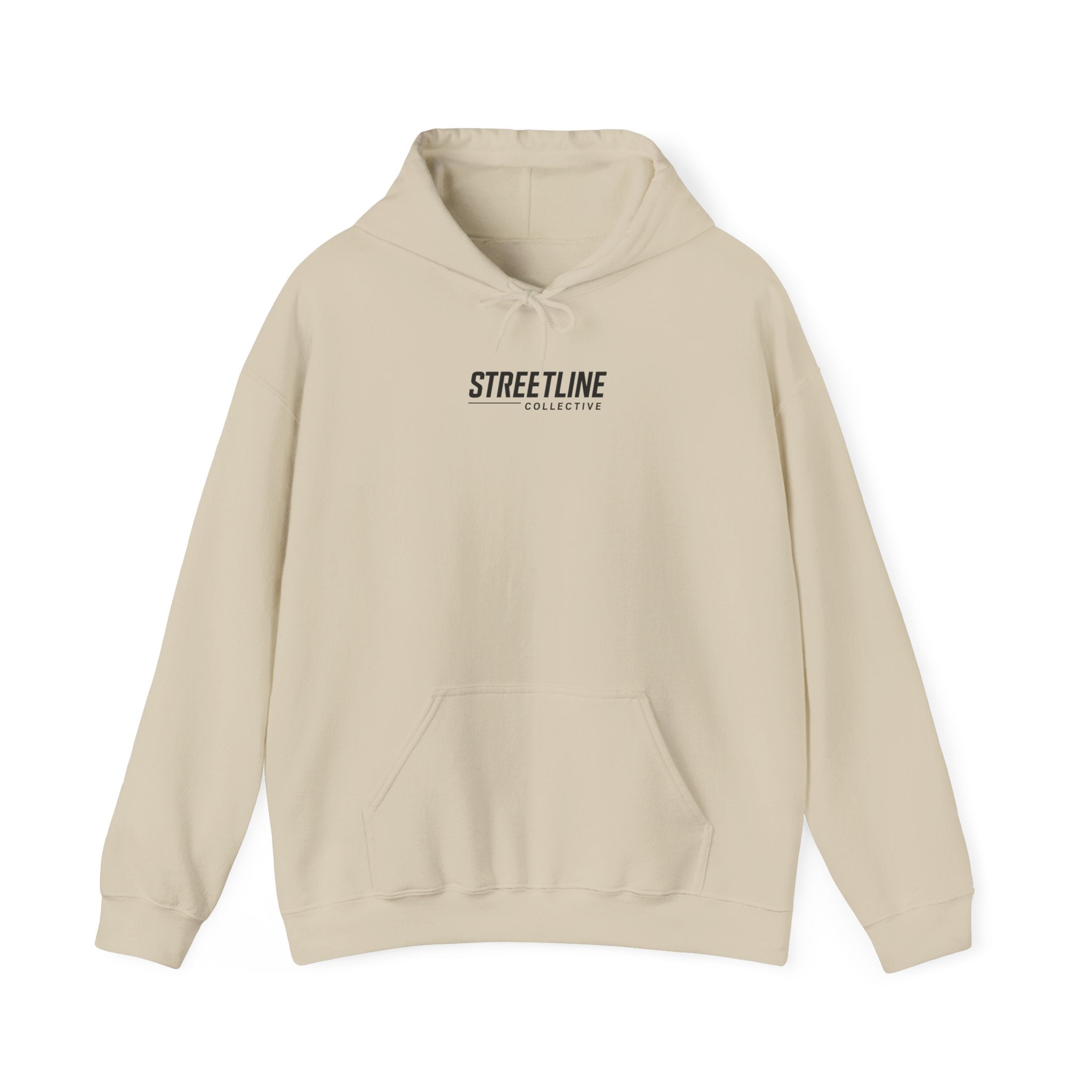 Streetline Minimal Logo Hoodie — Clean White Pullover