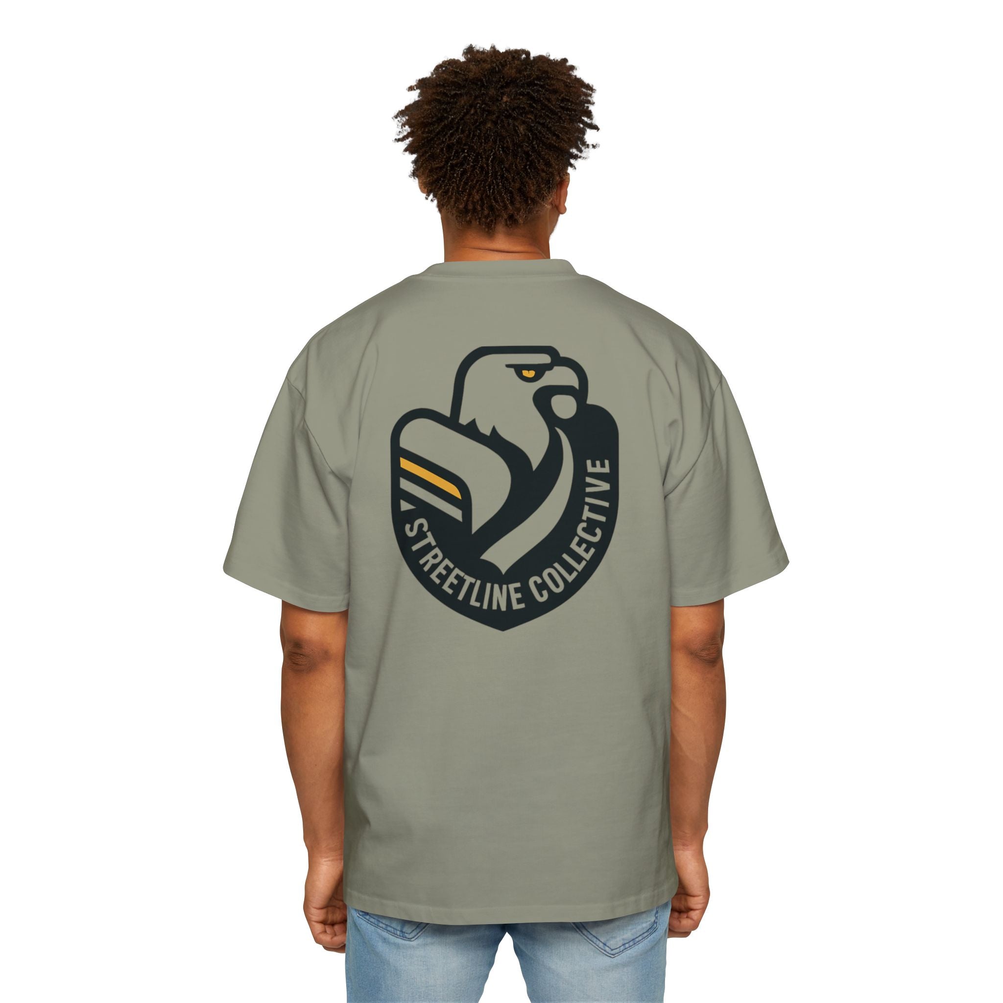 Streetline Collective Eagle Graphic Tee — Oversized Men's Casual T‑Shirt