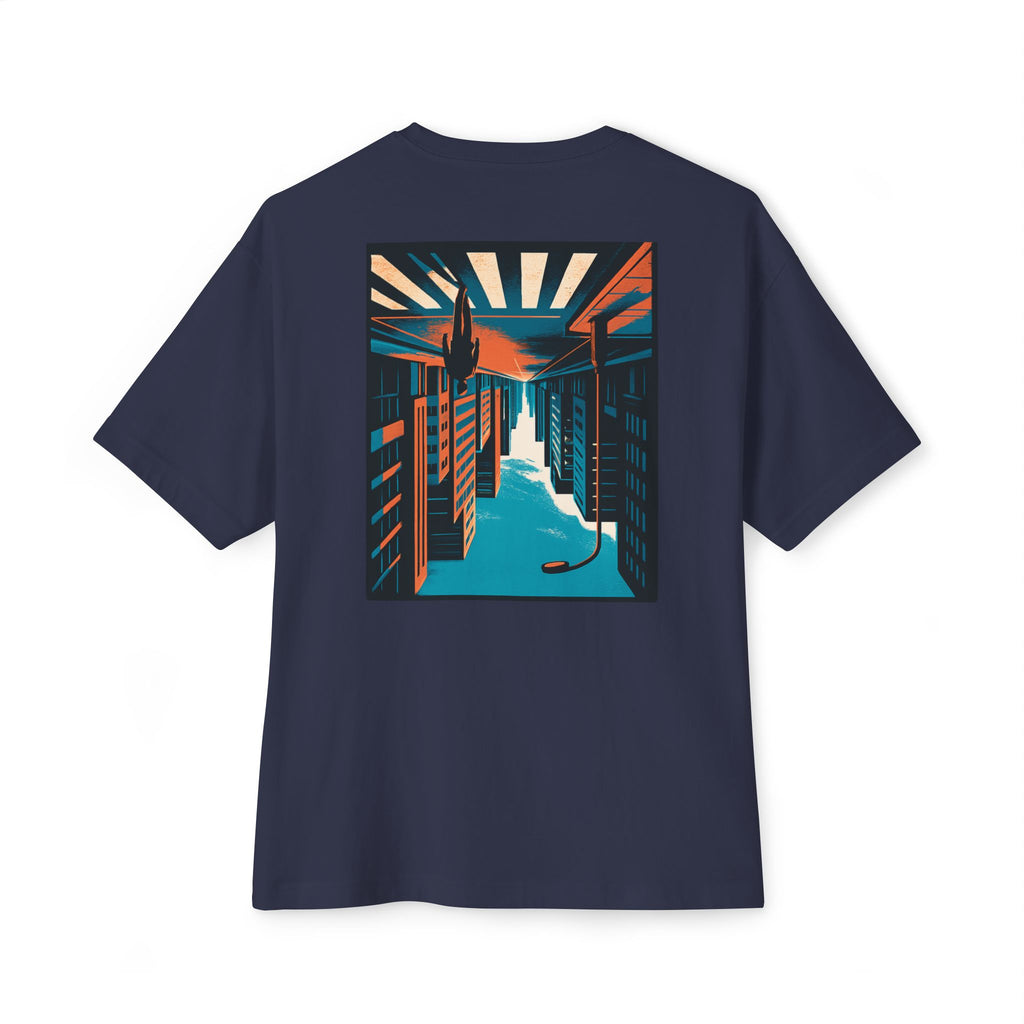Boxy Tee — Retro Sunset Alley Graphic T-Shirt ("Streetline")