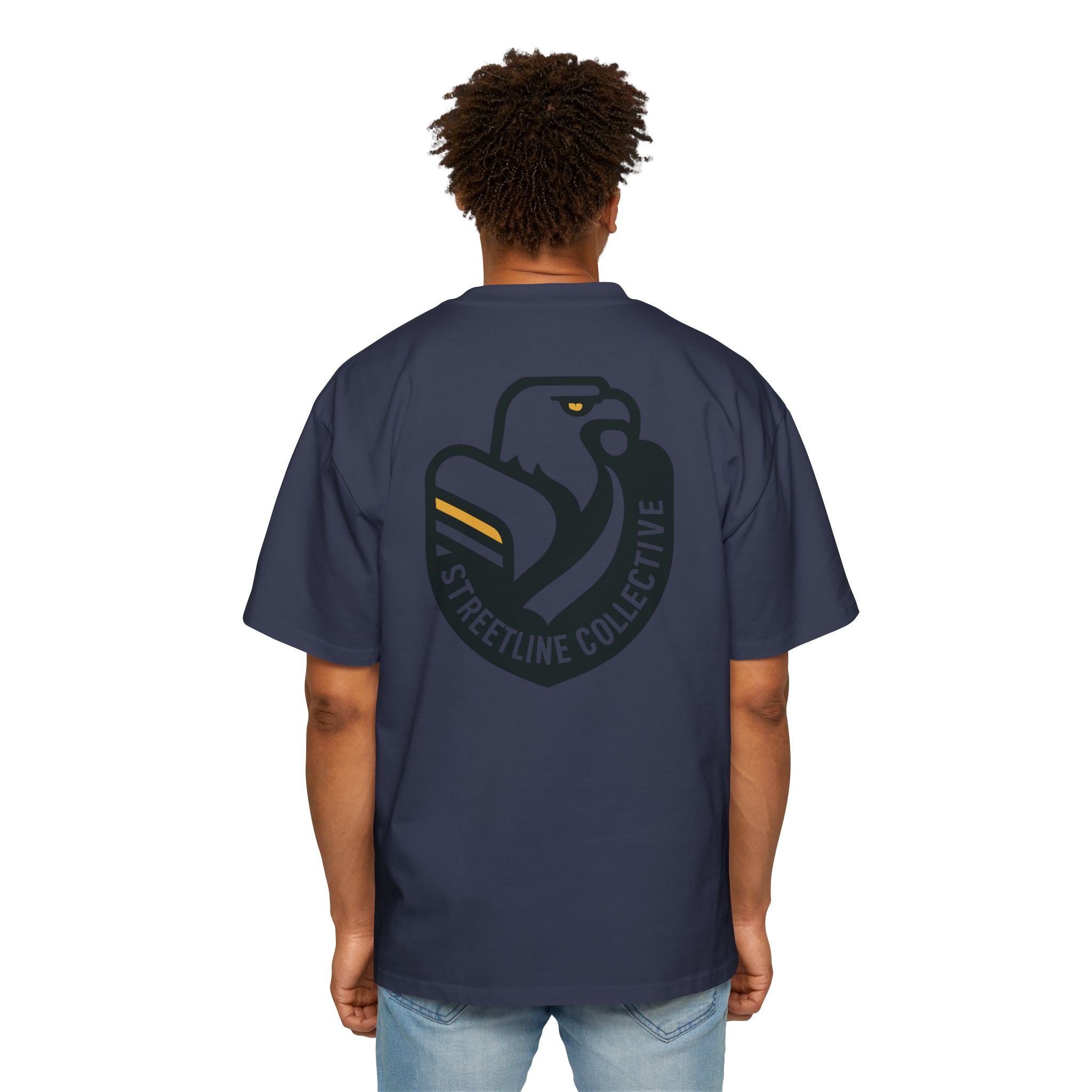 Streetline Collective Eagle Graphic Tee — Oversized Men's Casual T‑Shirt