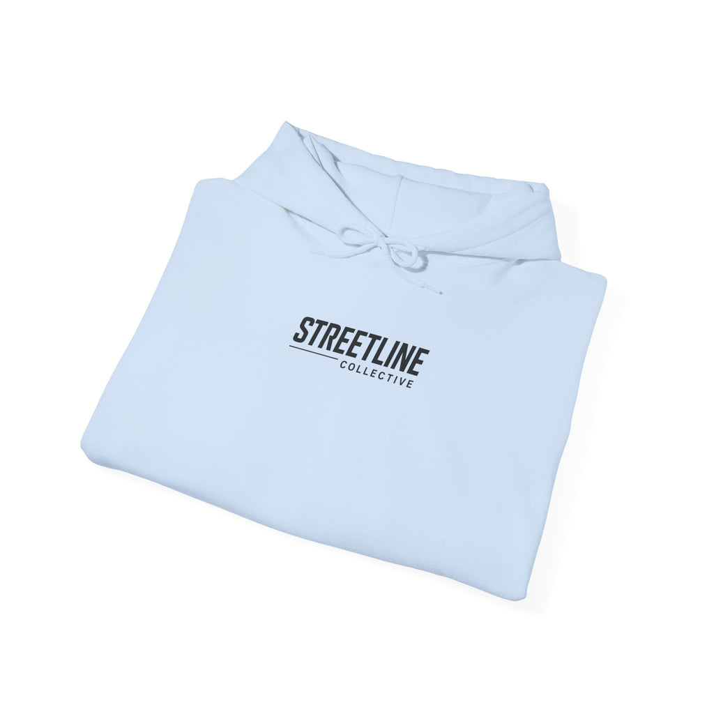Streetline Minimal Logo Hoodie — Clean White Pullover