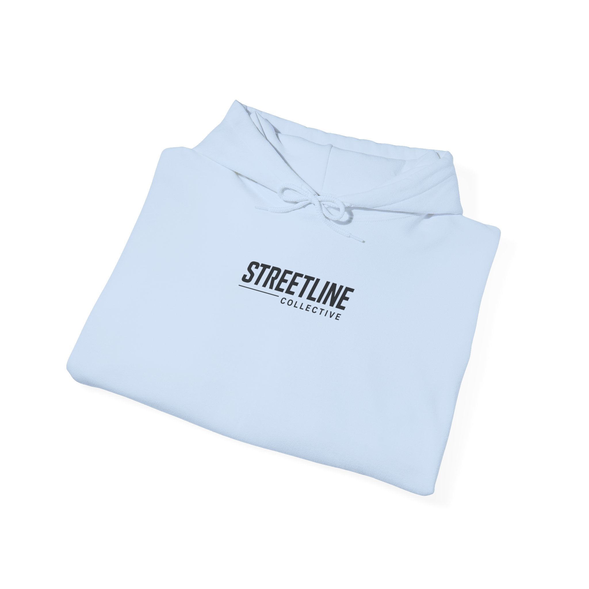 Streetline Minimal Logo Hoodie — Clean White Pullover