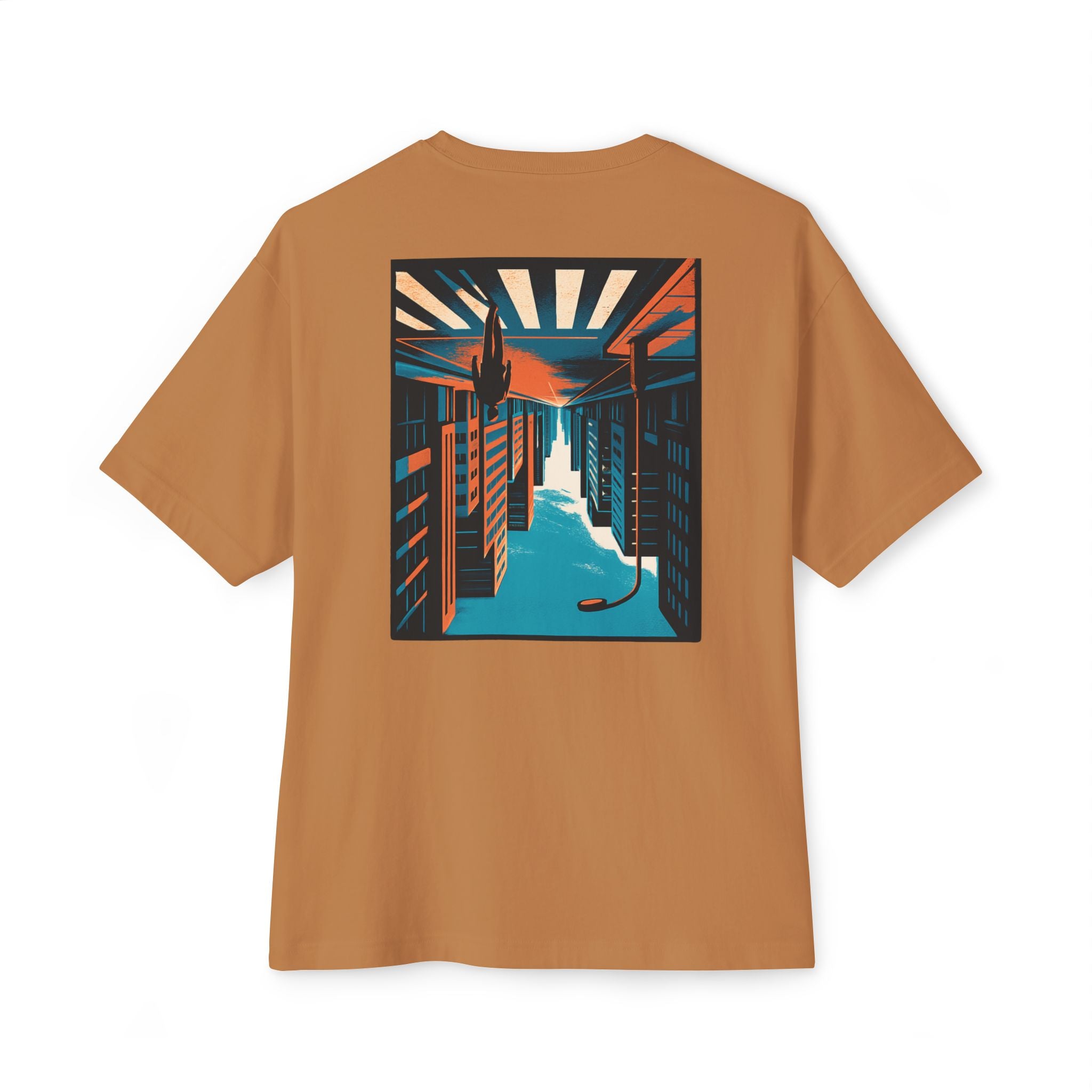 Boxy Tee — Retro Sunset Alley Graphic T-Shirt ("Streetline")