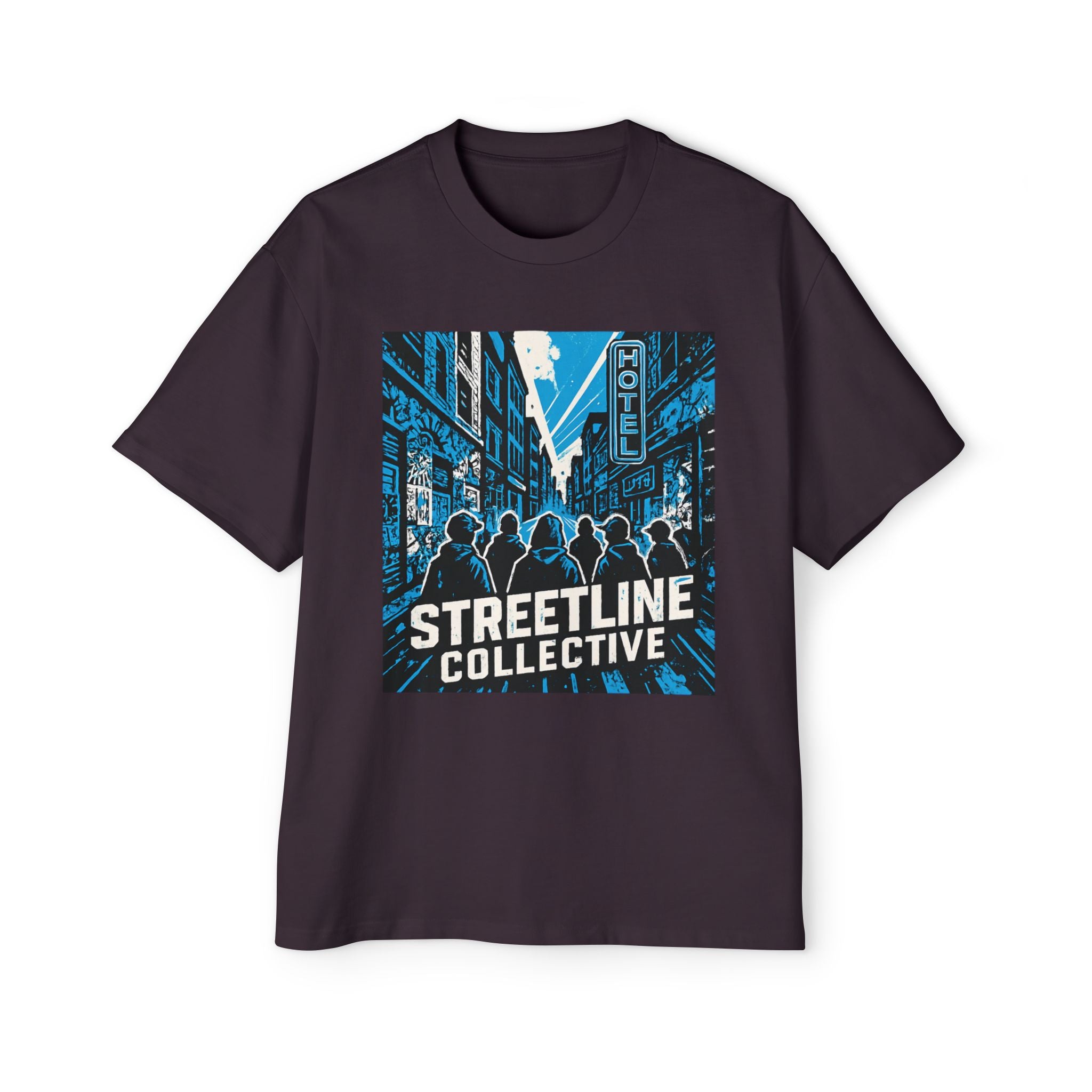 Streetline Collective Graphic Tee — Urban Cityscape Men’s Oversized T‑Shirt