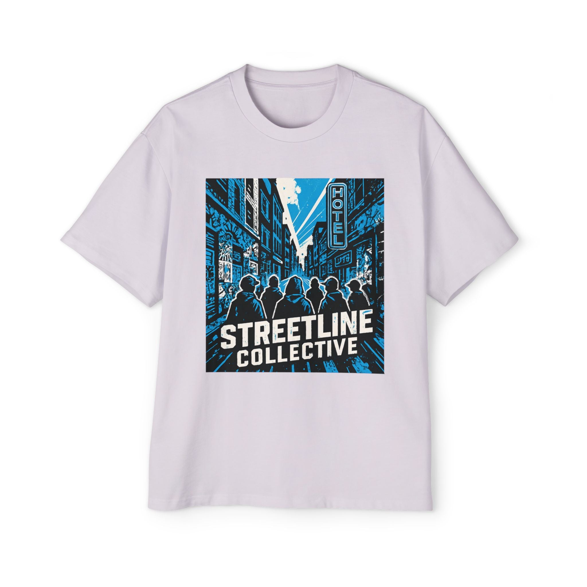 Streetline Collective Graphic Tee — Urban Cityscape Men’s Oversized T‑Shirt