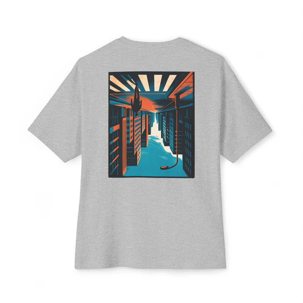 Boxy Tee — Retro Sunset Alley Graphic T-Shirt ("Streetline")